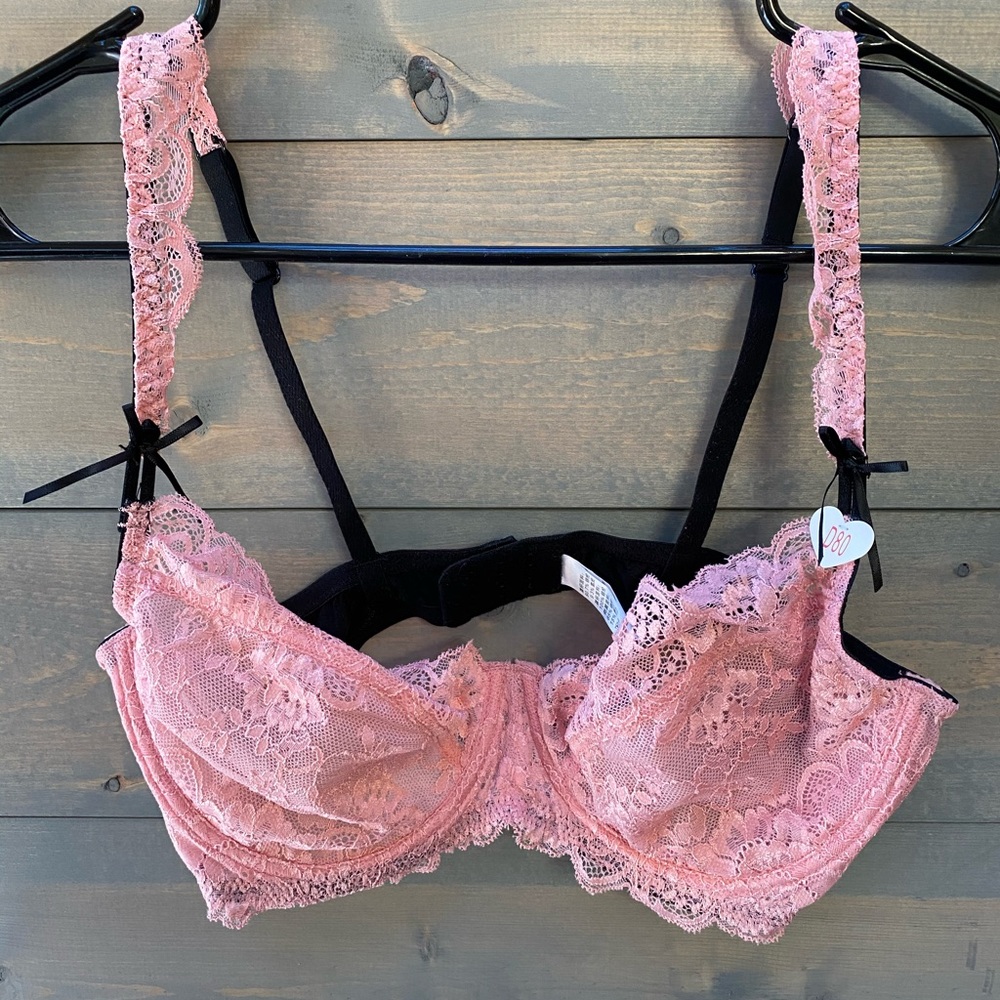 Unbranded Petite Women's S 36D Pink Laced Balconette Bra from Japan